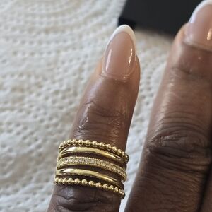 Inc International Gold Multi-Band Ring Sz 5 Women New